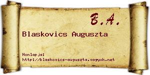 Blaskovics Auguszta névjegykártya